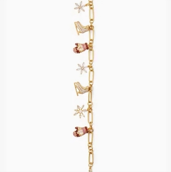 🔹️ Kate Spade🔹️ Snowflake Charm Bracelet $169 ✨️❄️ - Picture 3 of 6